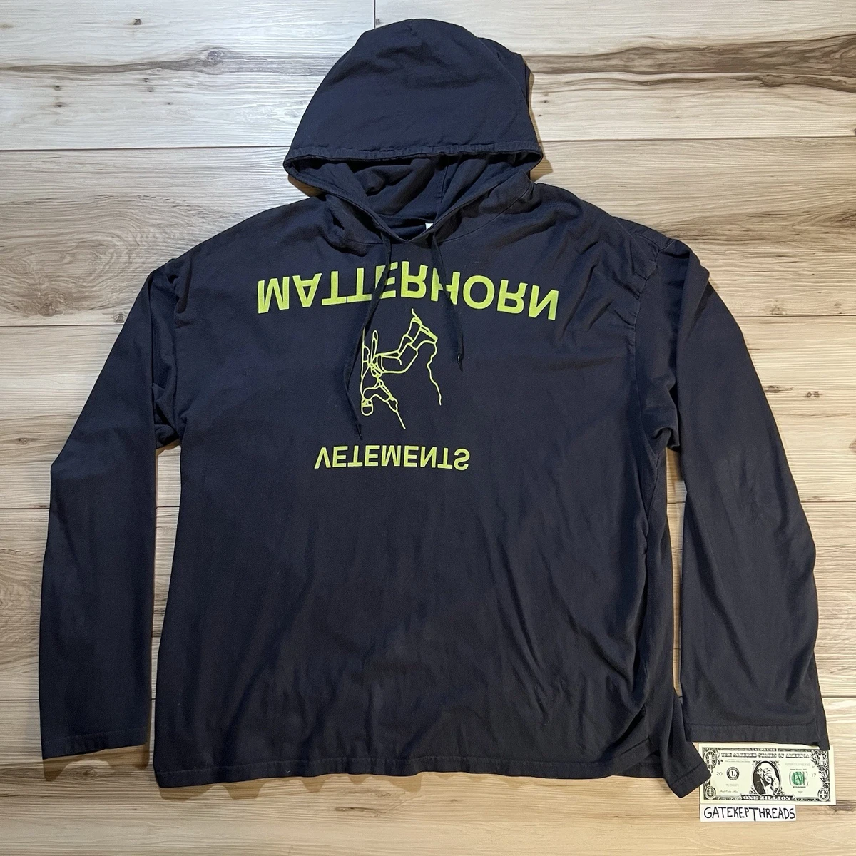 VETEMENTS Black Regular Size Hoodies & Sweatshirts for Men for