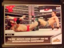 2013 Topps Best of WWE #106 The Miz Defeats Wade Barrett For Intercontinental