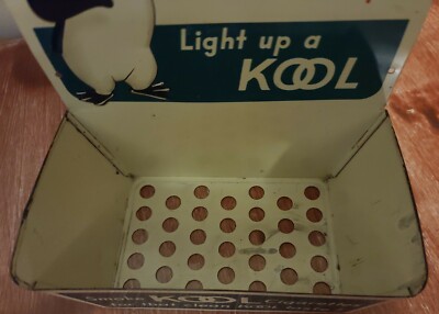 専用【KOOL】ヴィンテージマッチホルダーBOX Vintage Matches Light Up A Kool Cigarette Matchbook Holder With