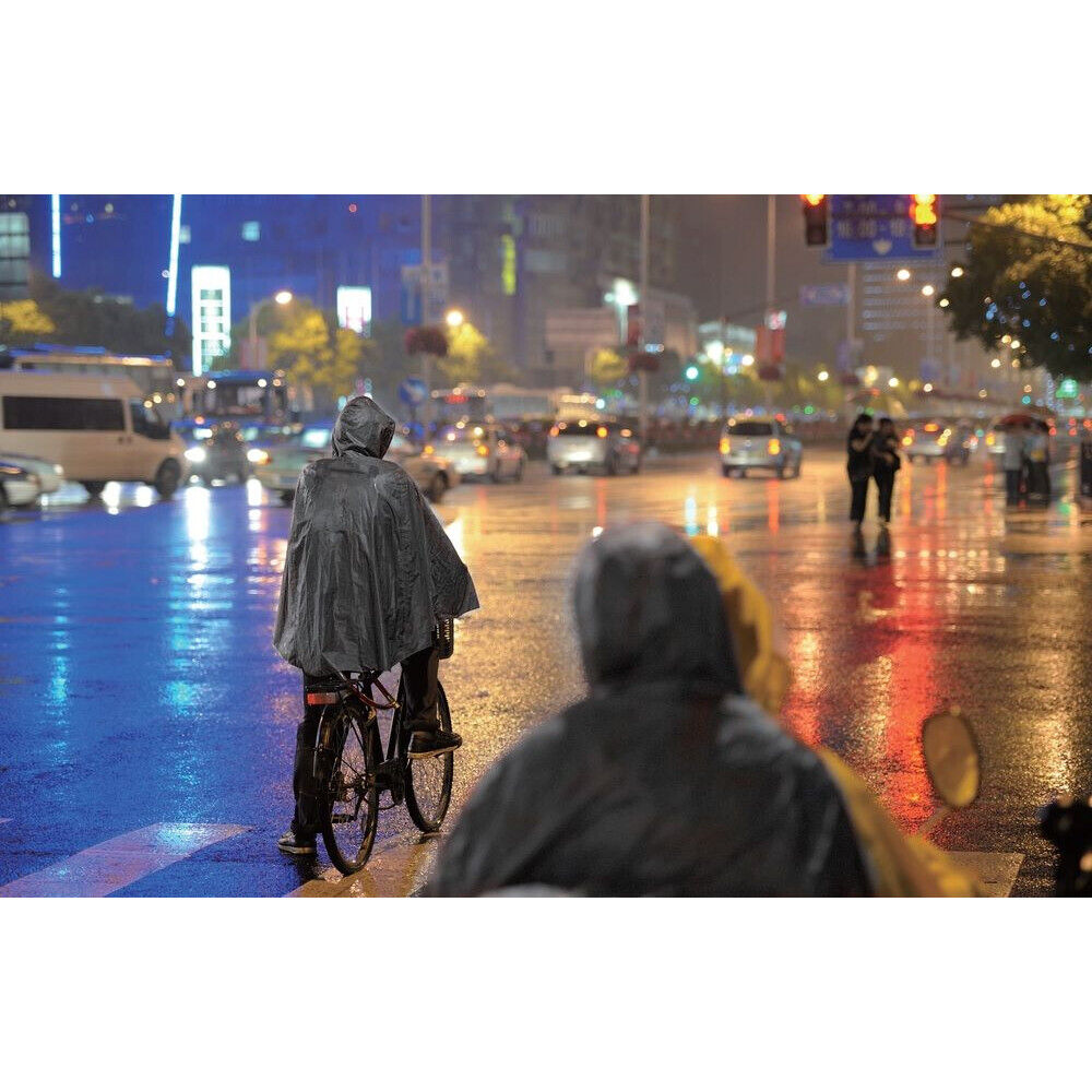Regenponcho Poncho mit Kapuze Regencape Regenschutz Fahrrad Wandern Neu
