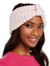 INC International Concepts Pink Space-Dyed Chenille Bow Headwrap One Size 67