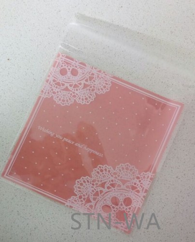 100x Lace self-seal plastic bags lolly cookie candy sweets wedding party favours - Picture 2 of 4