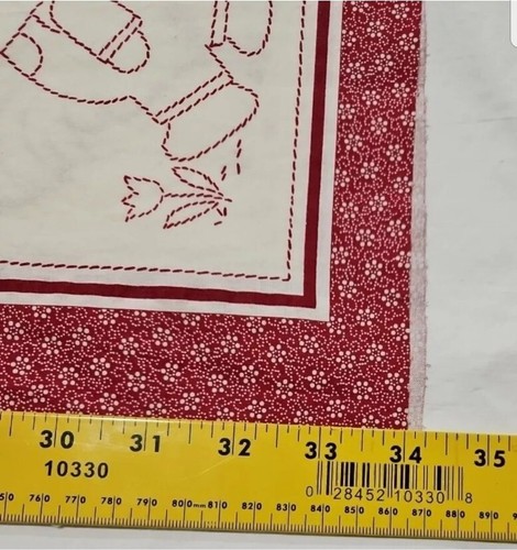Sunbonnet Sue Sam Faye Liverman Burgos Marcus Brothers Red Cotton Fabric 34 x 44 - Picture 2 of 13
