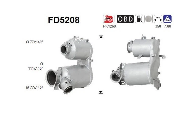 Diesel particulate filter DPF for VW Seat Skoda Audi 1.6 2.0 TDI - Image 2 of 4