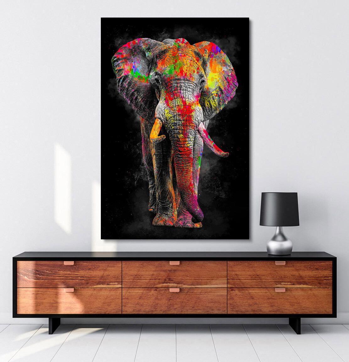 Leinwandbild Elefant Tier Bilder Wohnzimmer Büro Wanddeko Kunstdruck