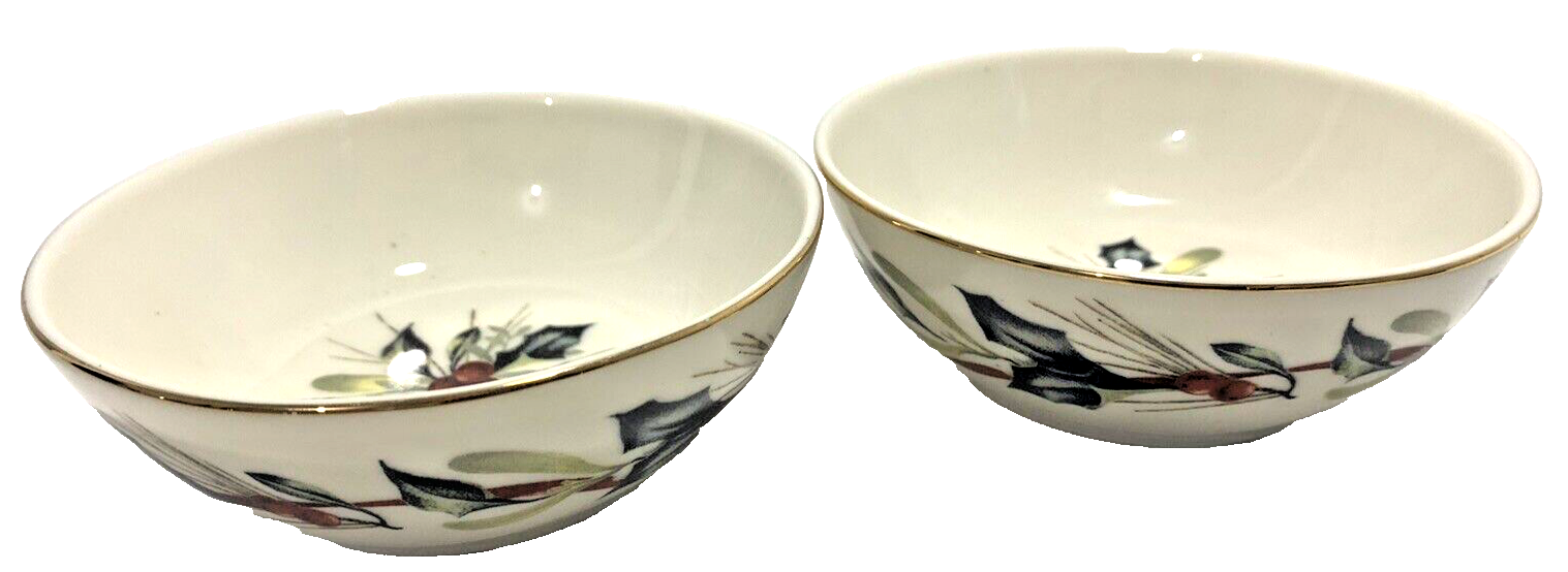 Lenox Winter Greetings Individual Dipping bowls Dish Set of 2