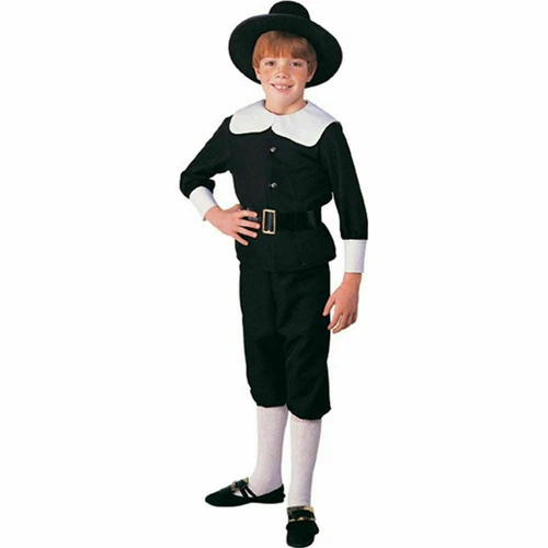 Child Pilgrim Boy Colonial Costume shirt, pants and belt