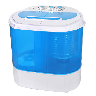 #ad Compact Portable Twin Tub Washing Machine Top load 10lbs Washer Gravity Drain $98.19