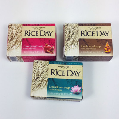 Soap 4 Bars Rice bar soap Korea CJ LION moist and pure Rice day