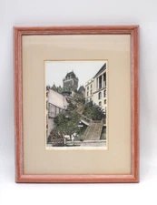 Le Chateau Frontenac Quebec Hand-Colored Etching Signed Alain Couture