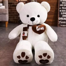 Oso de peluche gigante animales de peluche grandes enorme juguete de peluche suave día de San Valentín (100 CM)