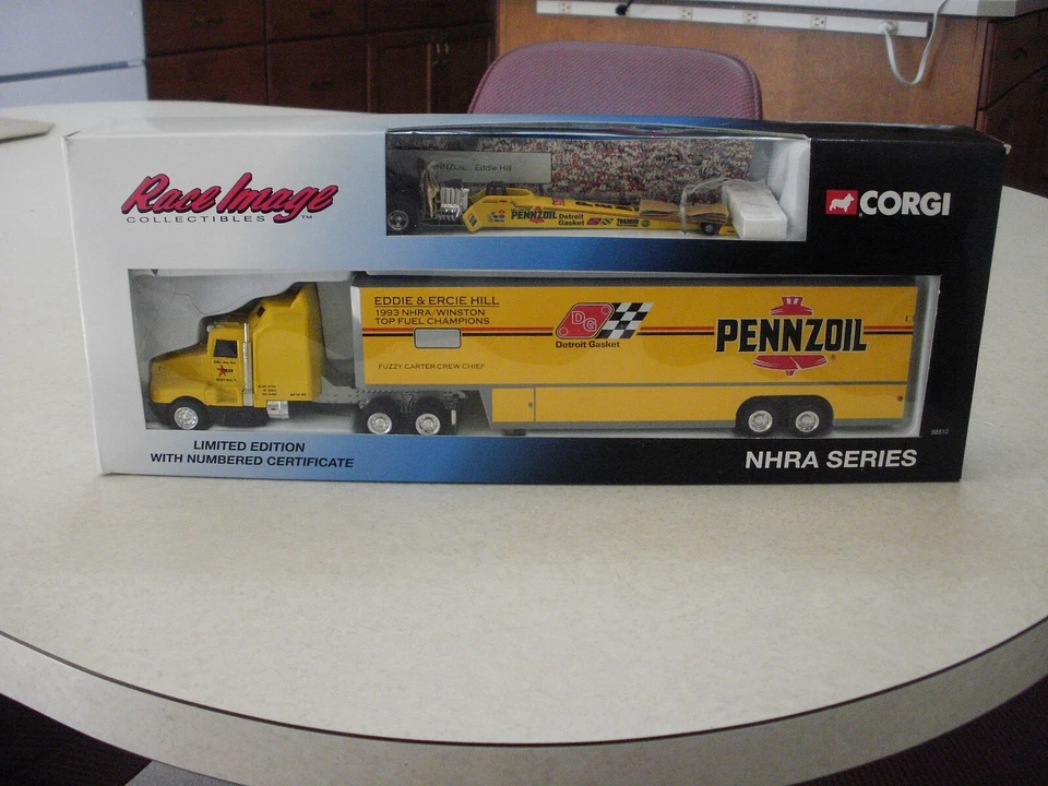 NHRA 1/64 EDDIE HILL PENNZOIL HAULER AND DRAGSTER - Image 4 of 4