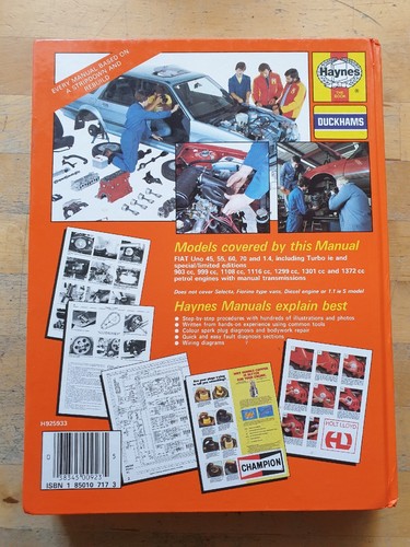 Fiat Uno (Petrol Models Inc. Turbo) 1983-1992 Haynes Owners Workshop Manual - Picture 6 of 7