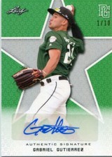 2020 Leaf Perfect Game Autographs Green Gabriel Gutierrez Auto 1/10