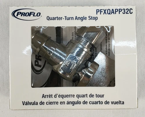 PROFLO PFXQAPP32C 1/2" PEX x 3/8" OD Angle Stop Quarter 1/4" Turn QT - LOT OF 4 - Picture 2 of 4
