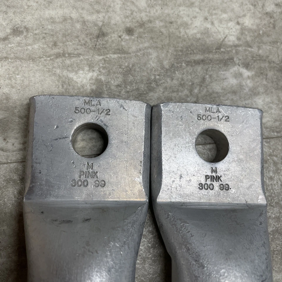 Lot Of 2 Morris MLA 500-1/2 Aluminum Compression Lug, 500 Kcmil 1/2” Stud - Image 2 of 4