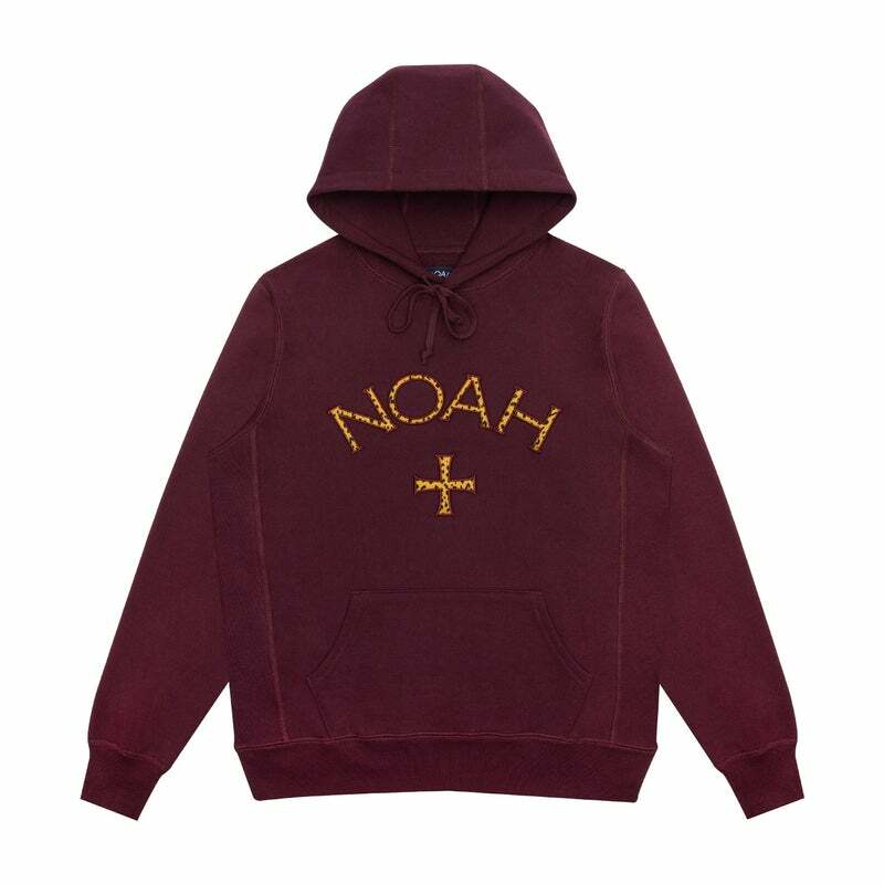 Noah Cheetah core logo Hoodie maroon 