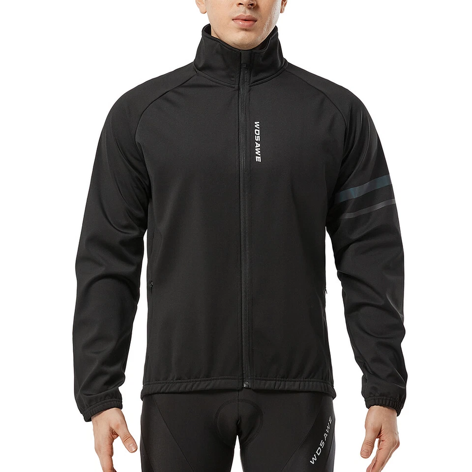 Зимние мужские велосипедные комплекты WOSAWE из теплого флиса джерси брюки дорожные теплые наряды - Изображение 4 из 4