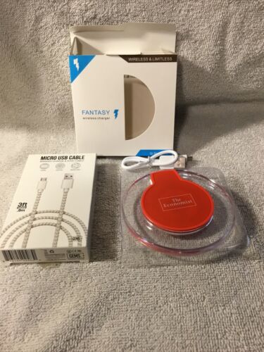Slim Qi Wireless Charger Charging Pad For iPhone And Samsung + 3ft cable - Picture 1 of 2