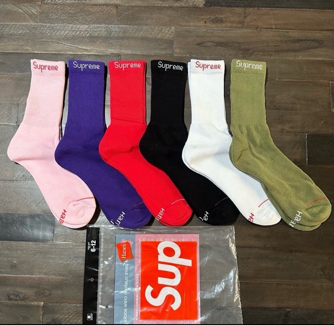 New Supreme x Hanes 6pk Socks – Hottest Collaboration & Colors in One Pack!