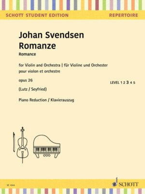 Romance Op. 26 Violin and Piano Sheet Music Johan Severin Svendsen 049046131