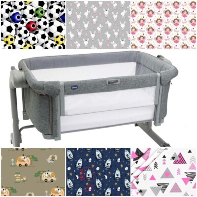 2x FITTED SHEET compatible with chicco next me magic evo bedside