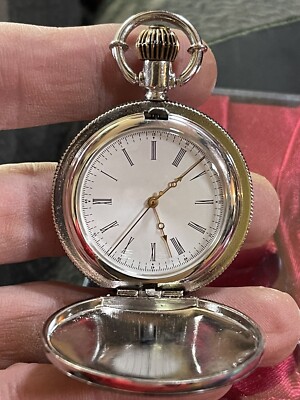 Montre De Poche (gousset) Savonnette Style XIXe - Cadran Blanc Chien De Chasse - Mouvement Quartz - Occasion