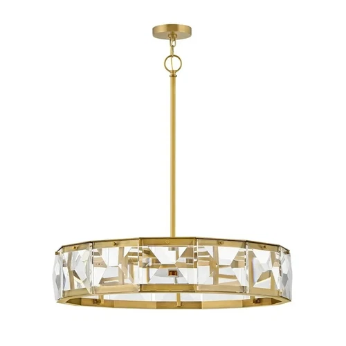Fredrick Ramond FR30105HBR JOLIE 30" LED Crystal Drum Chandelier,Heritage Brass - Picture 1 of 8