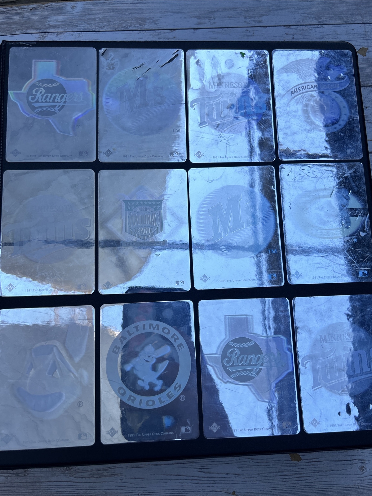 Baseball  Card Binder Full Of 400+ Cards From 1989-1991 See Photos-image