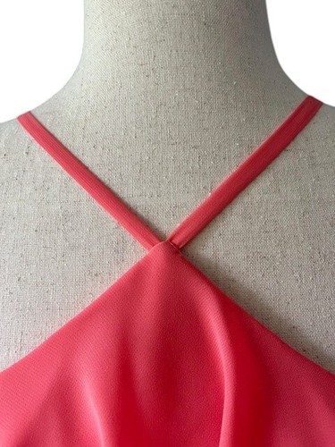 Abito Allure Bridals damigelle donna Halter linea A formale rosa salmone 10 nuovo senza etichette - Foto 3 di 13