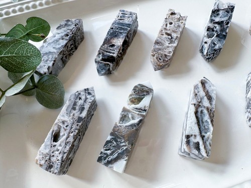 Black Sphalerite Stone Natural Crystal Tower Healing Obelisk Home Decoration - Picture 4 of 4