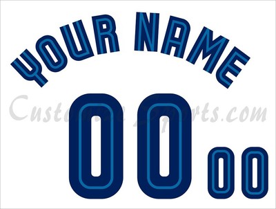 Toronto Blue jays Customized Number Kit for 2001-2003 Home Uniform
