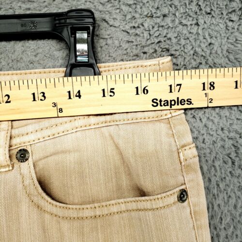 Chico's Womens 1.5 Beige Denim Stretch Crop Cuffed Jeans - Picture 8 of 19