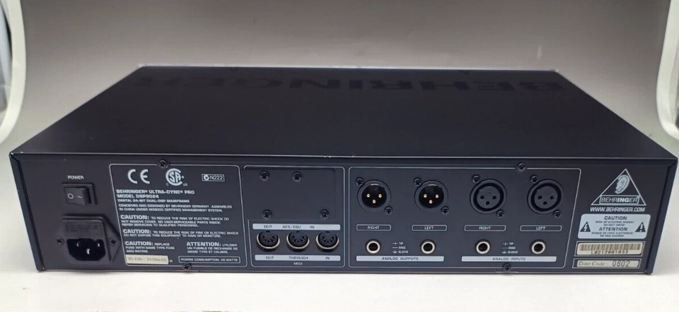 Behringer UltraDyne DSP9024 24-bit 6-band comp Audio Processor Walking Tested - Image 4 of 4