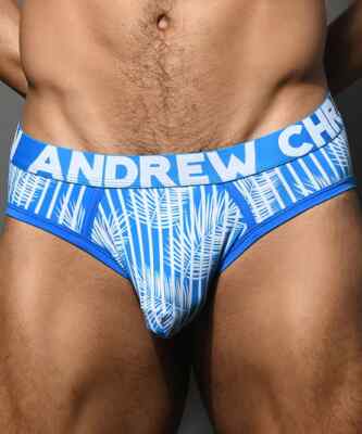 Andrew Christian Holiday Brief w/Almost Naked - Blue/White print- X Large -93166