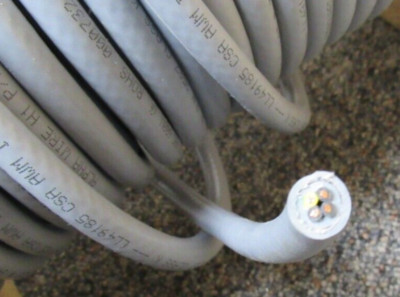Alpha Wire Xtra Guard Xtreme 65804CY 18AWG 4C Shielded Control Cable 63 ft 600V