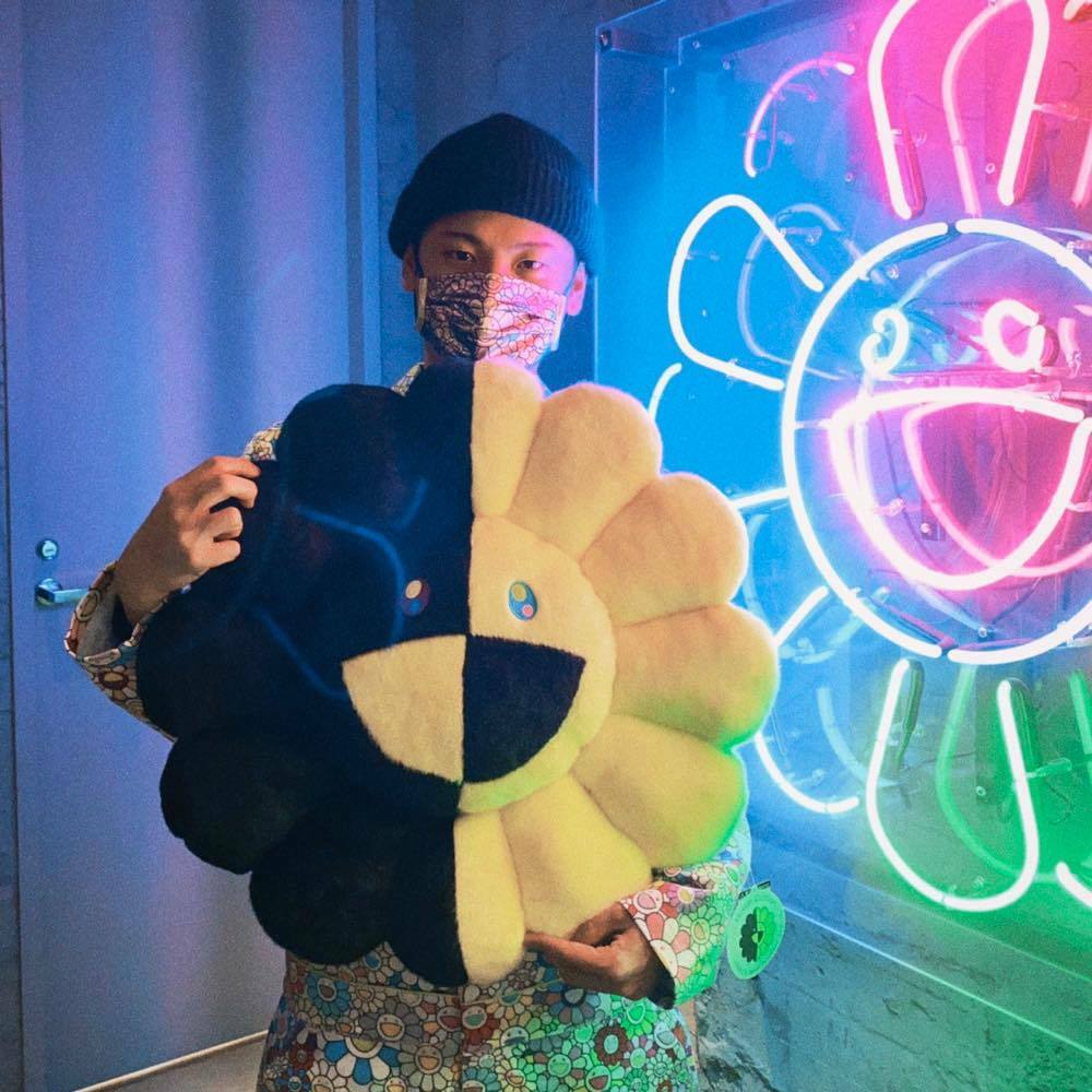 TM × HIKARU Flower Cushion 1m ボア ヒカル 村上隆