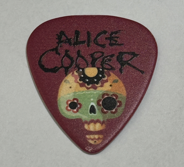 ALICE COOPER Glen Sobel GUITAR PICK LIFE AFTER DEATH HORROR FEST 2023 TOUR STAGE
