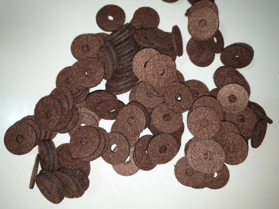 Vintage radio new Dark Brown knob felts in lots of 100. Machine precision cut - image 3 of 3