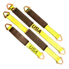  Axle Strap Wrap Around Sling 21" & 31" for Car Carrier Tow Haul (4 Pack)