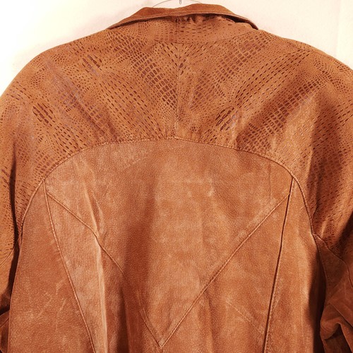 VTG Avanti Leather Jacket Womens L Brown Western Pockets Lined Snap Long Sleeves - Picture 13 of 22