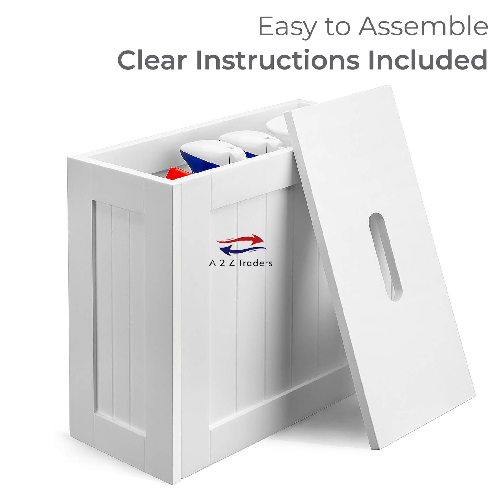 WOODEN SHAKER CADDY SLIMLINE BATHROOM STORAGE UNIT TOILET ROLL STORAGE