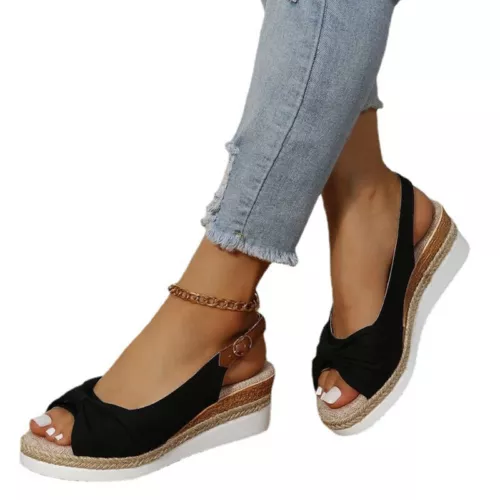 Womens Wedge Sandals Platform Espadrilles Sandal Summer Beach Anti Slip Shoes - Picture 12 of 56