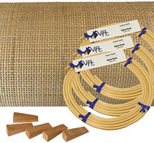 Pressed Cane Webbing Kit Radio Weave Mesh with Splines, Wedges and Instructions