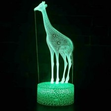 Giraffe 3D LED Night Light Touch Table Desk Lamp Gift 7 Color Change Xmas Gift