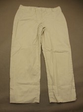 TALBOTS Size 14/16 Women White Cotton Blend Zip Fly Stretch Crop Chino Pants 116