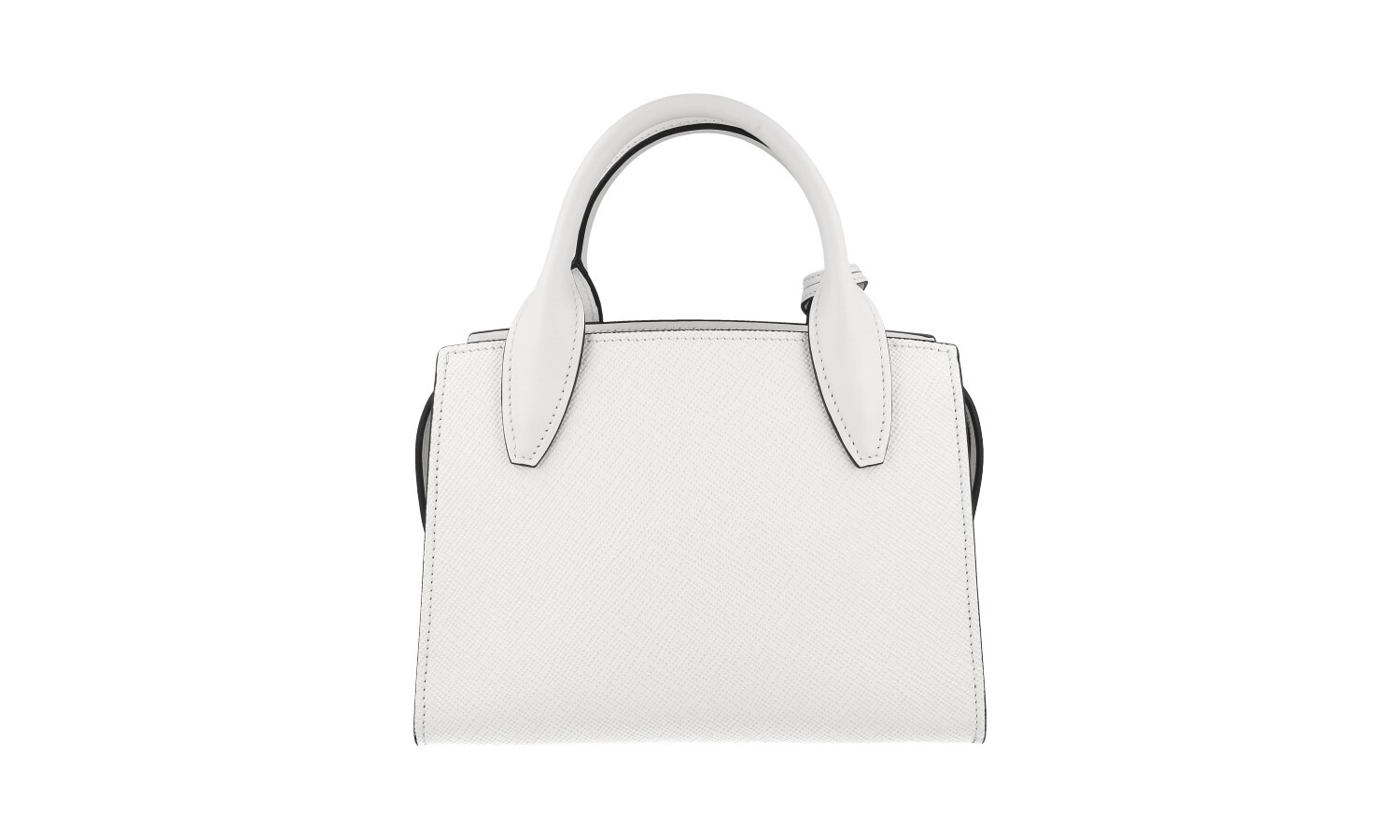 Prada Saffiano Leather Kristen Shoulder Mini Hand Bag - White - NEW image 6