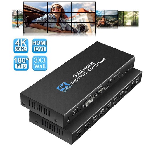 4K 3x3 HDMI DVI Video Wand Controller Prozessor 1x2 1x3 1x4 Multi Screen Spleißer - Bild 2 von 23