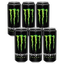 Monster Energy Drink Refreshment Beverage with Caffeine 500ml 6 Pack