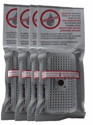 40 Gram Silica Gel Desiccant, Moisture Absorber Dehumidifier, (4 pack)